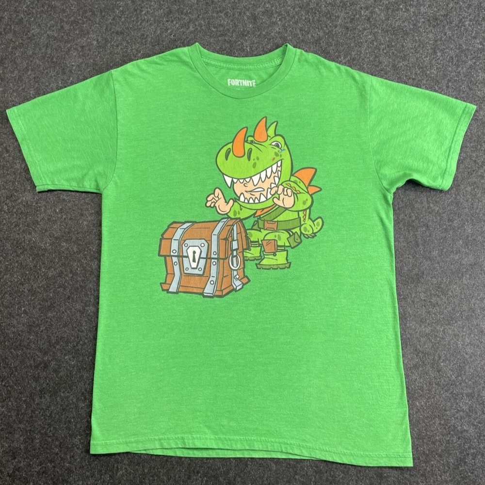 FORT NITE Unisex Medium Green Short Sleeve Cotton T-Shirt